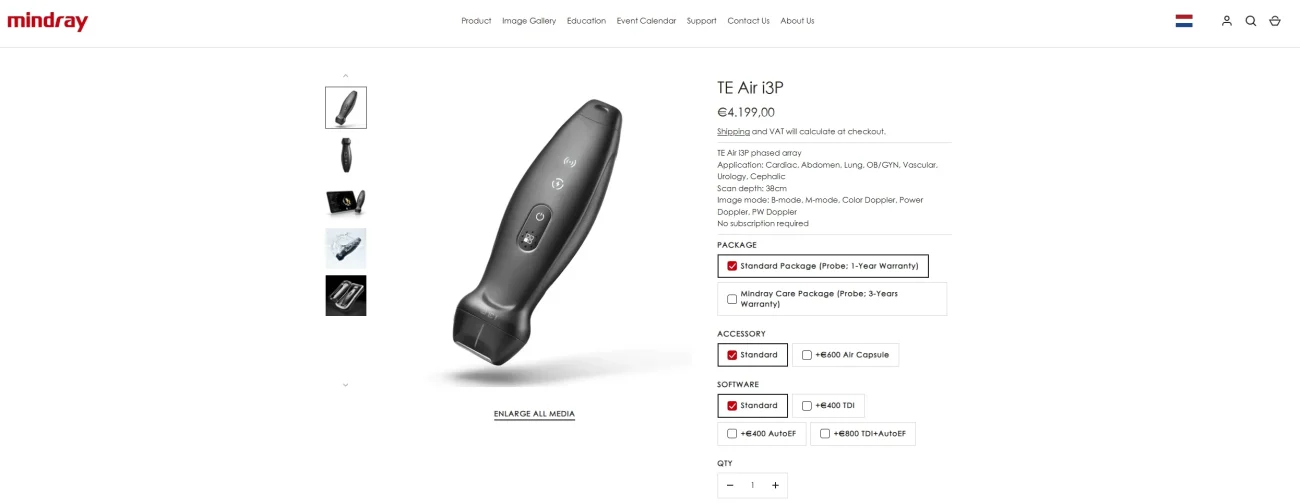 mindray te air i3p prijs