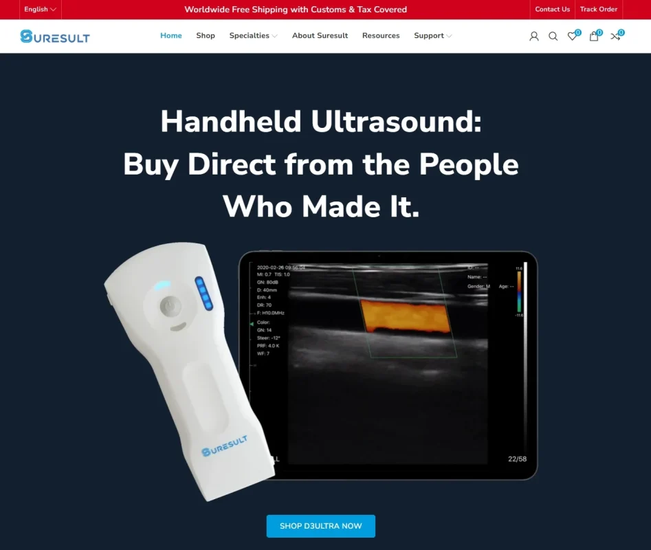 suresult handheld echografie fabrikant