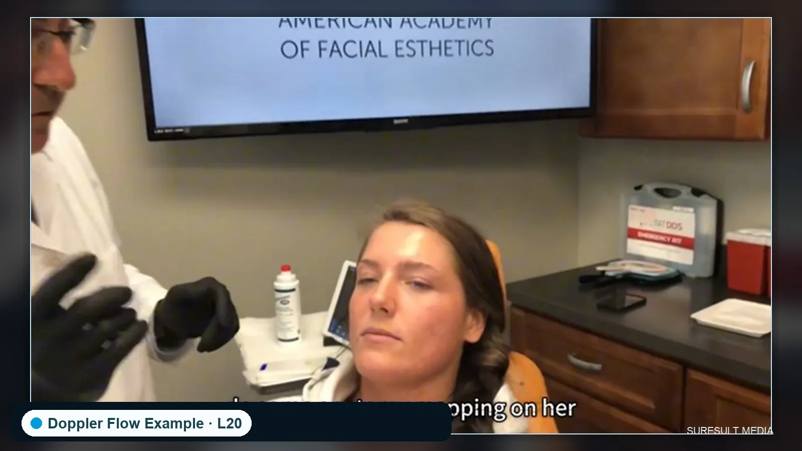 Facial veins · B-mode · L20 · Linear probe scan preview