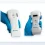 Suresult D3Ultra and D3Pro handheld ultrasound probes held in gloved hands on a white studio panel