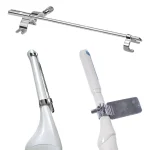 Guía reutilizable para aguja de biopsia para sondas endocavitarias de ultrasonido.