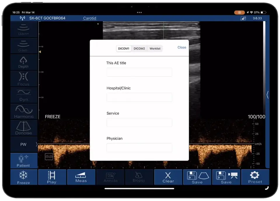 Local DICOM storage · Software feature · D3Ultra scan preview