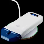 Suresult L14 linear probe on its wireless charging pad