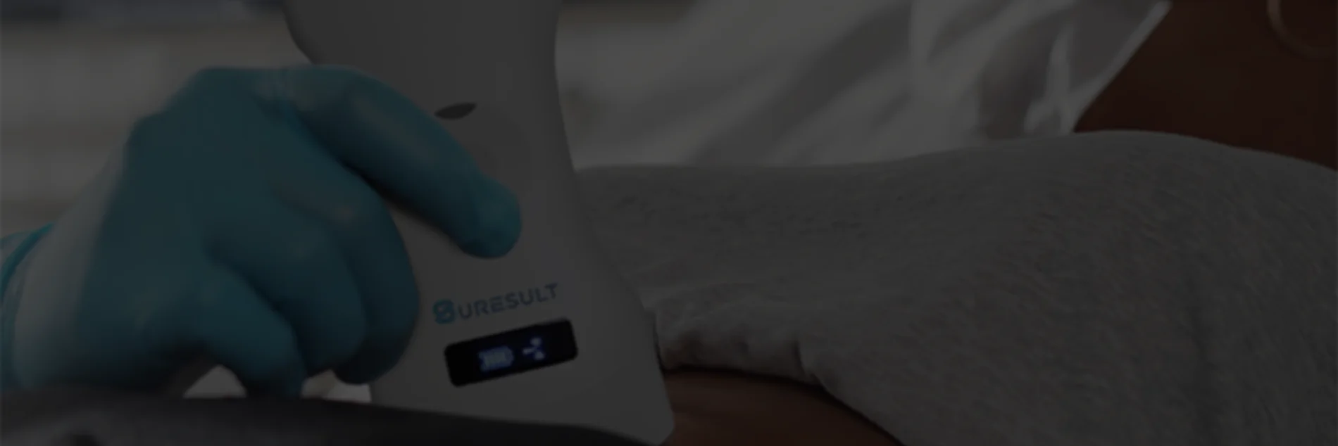 Suresult handheld ultrasound probes arranged as a product range banner